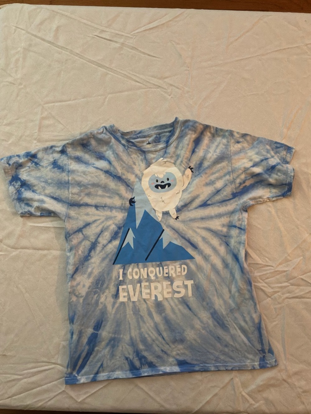Disney Blue Tie-Dye 'I Conquered Everest' Yeti Graphic Tee